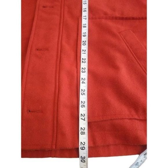Women's SIZE M A New Day Duffel Overcoat Orange Shade NWT - Picture 7 of 9